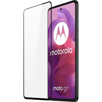 Picasee 3D ochranné tvrzené sklo s rámečkem pro Motorola Moto G24 - černé