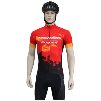 cyklistický dres Cyklistický dres pánský MERIDA SPORT červeno-oranžovo-černý vel. L