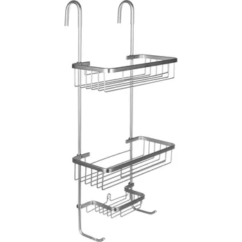 Drátěná police Paradox Závěsná police do sprchového koutu LOND 28.5x14.5x14 cm Stříbrná