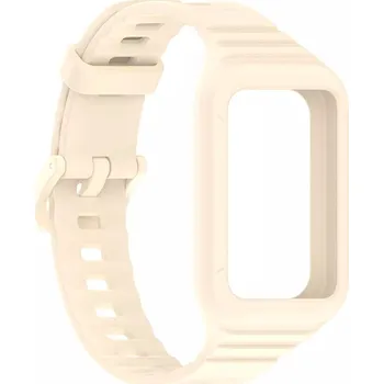 Příslušenství k chytrým hodinkám eses Silikonový řemínek s rámečkem pro Honor Band 9 - Béžový