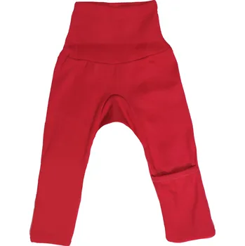 Kojenecké oblečení Rostoucí kalhoty z merino vlny a hedvábí Cosilana s přehrnutím červené Velikost: 74/80