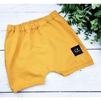 Dívčí kraťasy Kulišárny Dětské teplákové kraťasy MUSTARD VELIKOST: 62