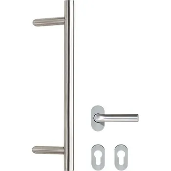 Dveřní kování Sada madlo a klika s rozetami model Denver nerezová ocel délka 350mm