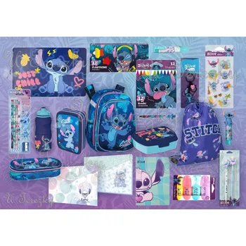Školní batoh Lilo and Stitch Zvýhodněná školní sada Lilo a Stitch batoh Turtle 16˝ set 20 ks třípatrový vybavený penál F015780/020/03