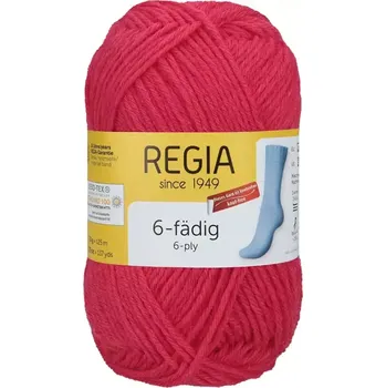 Příze Regia 6-ply Uni 50g Azalka 1057 (Ponožková příze Regia 6-ply Uni 50g 1057 Azalee)