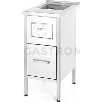 Nerezový dřez Bostonská mycí stanice, 400x650x(H)900 mm | BARMATIC, Oxygen