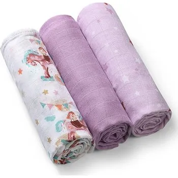 kalhotky pro psa BABYONO Pleny bambusové 3 ks Violet, 70x70 cm