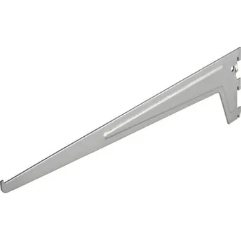 Nábytkové kování Konzola 1 drážka 3 háčky, D 500 mm, stříbrná