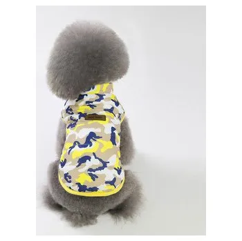 Kabát pro psa - Žlutý maskáč 2XL