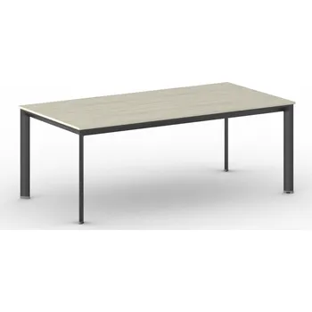 Psací stůl B2B Partner Jednací kancelářský stůl PRIMO INVITATION, 200x100 cm, černá podnož, dub přírodní