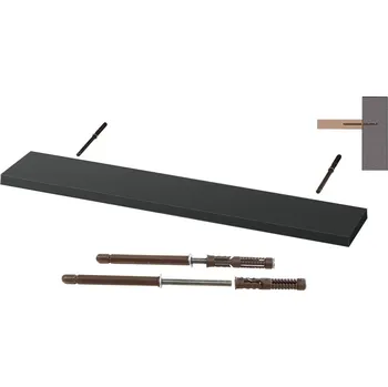 police Nabytekmorava Nástěnná police na zeď Beta 80 cm barva lamina: Antracit, Hloubka police: 15 cm