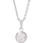 JSB bijoux s.r.o. Stříbrný náhrdelník s pravým kamenem Růženín (Stříbro 925/1000)