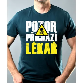 Pánské oblečení Pozor přichází LÉKAŘ - Pánské tričko Basic - Nejoblíbenější - 2XL