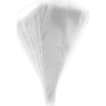 Sáček na potraviny Celofánový kornout čirý 15x40cm PP BG