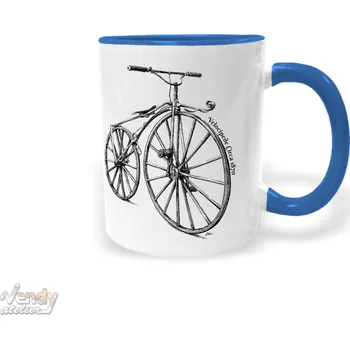 Hrnek - Velocipede Circa 1870 Barva: Modrá
