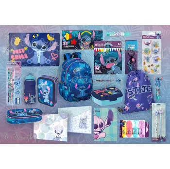 Školní batoh Lilo and Stitch Zvýhodněná školní sada Lilo a Stitch batoh Rider 17" set 20 ks třípatrový vybavený penál F109780/020/03