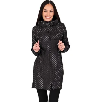 Dámský kabát BARRSA Softshellový kabát Dots/Black XL ČERNÁ
