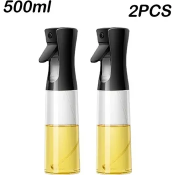 Sprej na olej do kuchyně | lahvička na sprejování oleje - Černá-500ml-2ks