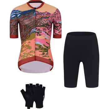 cyklistický dres RIVANELLE Cyklistický mega set - FREE ELITE LADY - oranžová/černá