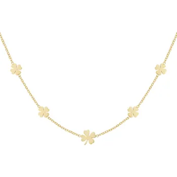 Náhrdelník ORNAMENTI Pozlacený náhrdelník five Clover gold