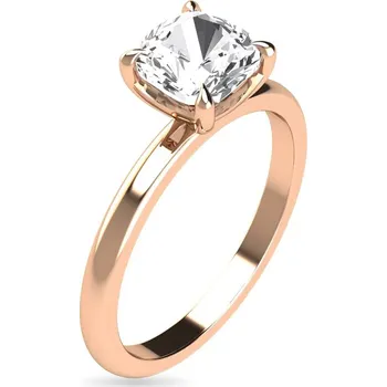 Prsten Obruč z růžového zlata solitaire pro 1,5ct diamant Sheridan, 14K CSTM1R-150 + dárkové balení LUXUS zdarma