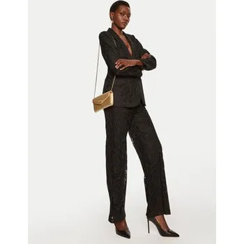 Dámské kalhoty TWINSET Kalhoty z materiálu 242TP2466 Černá Wide Leg 44