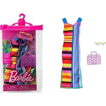 Panenka Mattel BRB Barbie Kolekce oblečení - Šaty s proužky HJT22
