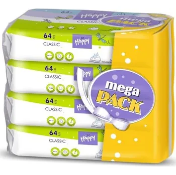 Hygienický ubrousek 4x BELLA HAPPY BABY Classic 64 ks - vlhčené ubrousky