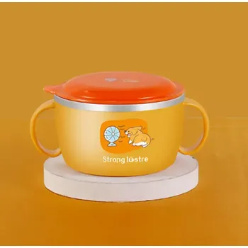 Miska pro psa Nerezová termo miska s víčkem - PEJSEK - 450 ml (Značka: MACROUPTA)