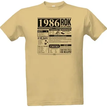 Tričko s potiskem Narozeninové noviny 1986 pánské