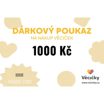 Dárkový potravinový koš dárkový poukaz - 1000kč žlutý