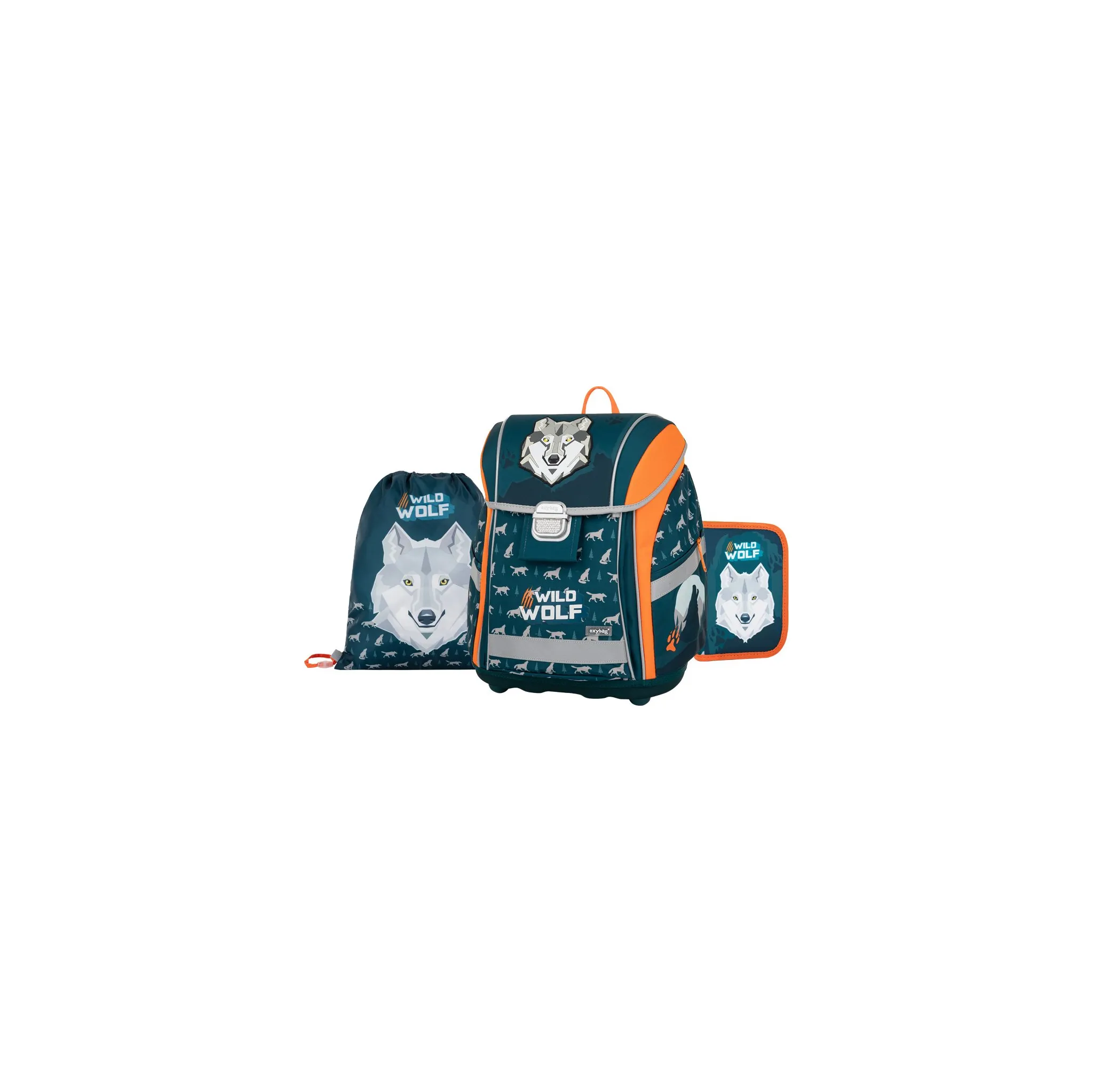Fotografie 1 - Set školních potřeb Oxybag Premium Light 3dílný set Wild Wolf