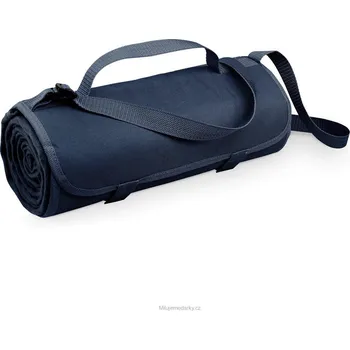 Pikniková deka Fleecová nepromokavá cestovní / pikniková deka s popruhy, modrá