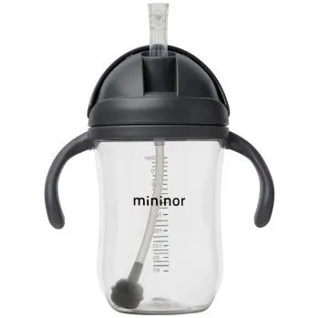 Láhev MININOR Lahev s brčkem Tritan 330 ml Black Raven