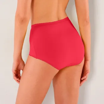 Kalhotky Blancheporte Sada 3 kalhotek super maxi z pružné bavlny nebes. modrá+korálová+levand. 58/60