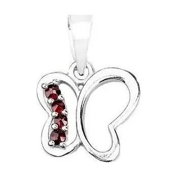 Přívěsek Granát Turnov Český granát přívěsek motýl