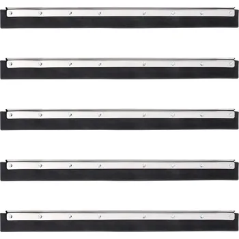 mop vidaXL Stěrky na podlahu hlavy 5 ks 55 x 2 x 5 cm ocel a guma [4008379]