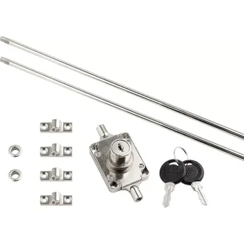 Nábytkové kování SISO 7080 zámek rozvorový 2x1000 mm nikl (SISO 7080 zámek rozvorový 2x1000 mm nikl)