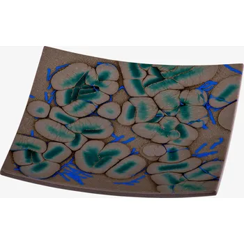 Preciosa Skleněný spékaný talíř Earth Preciosa, 230x230 mm