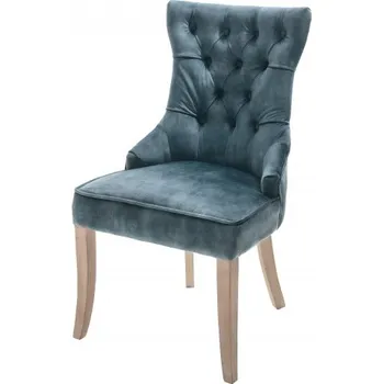 Jídelní židle 2SET zámecká židle CASTLE S RUKOJETÍ petrolejová samet