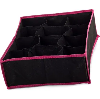 Organizér oblečení dobirkov.cz Organizér do šatní zásuvky, na ponožky, spodní prádlo, 12 přihrádek, černá