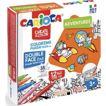 Puzzle Carioca - Omalovánkové Puzzle s motivem vesmíru + 12 barevných fix