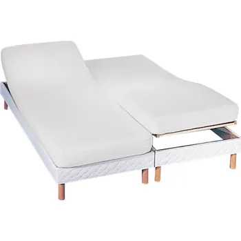 Prostěradlo Blancheporte Napínací prostěradlo na polohovací postel zn. Colombine® s hloubkou rohů 26 cm, ze žerzeje bílá napínací prostěradlo 140x190 cm