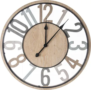 Hodiny Indecor Nástěnné hodiny Numero světlý dub 62x62x5 cm