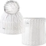 Kama Zimní čepice + nákrčník - 0 - bílá - one-size