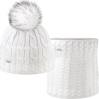 Čepice Kama Zimní čepice + nákrčník - 0 - bílá - one-size