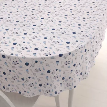 ubrus Dětský bavlněný oválný ubrus Sandra SA-199 Autíčka a autobusy 120x160 cm