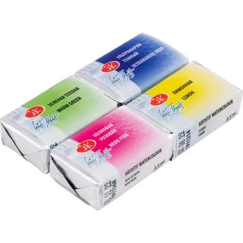 Speciální výtvarná barva St. Petersburg Neva Palette - White Nights - 4 akvarelové barvy v blistru MIX 7