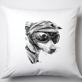 Polštář Polštář - Pes motorkář Typ povlaku: Plyš