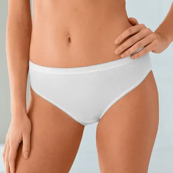 Kalhotky Blancheporte Sada 3 kalhotek midi z pružné bavlny bílá 42/44